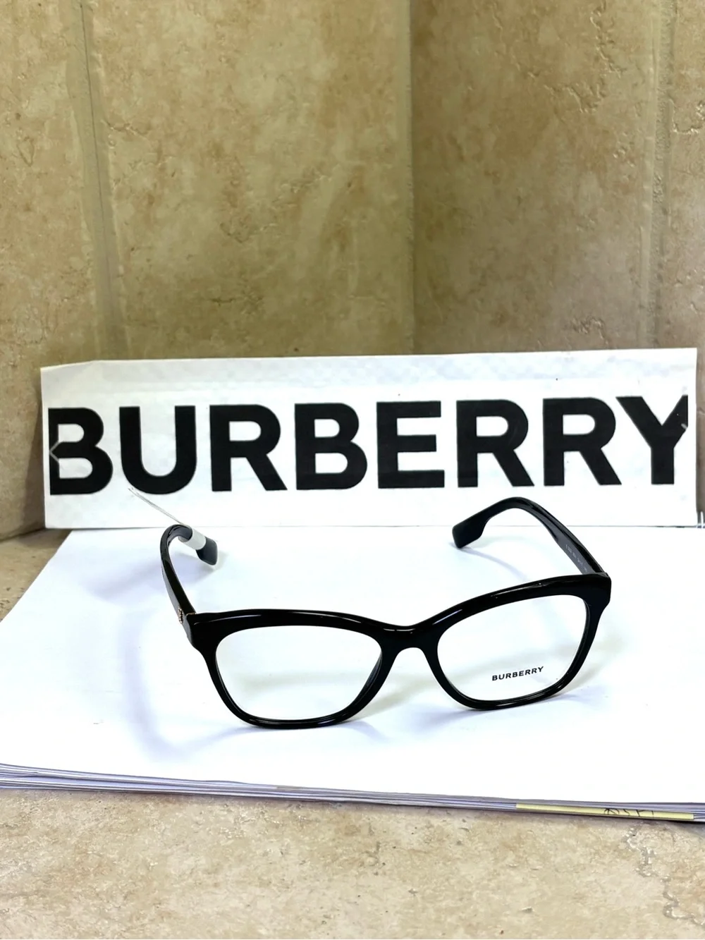 New Burberry B2323 3001 Black Optical Glasses